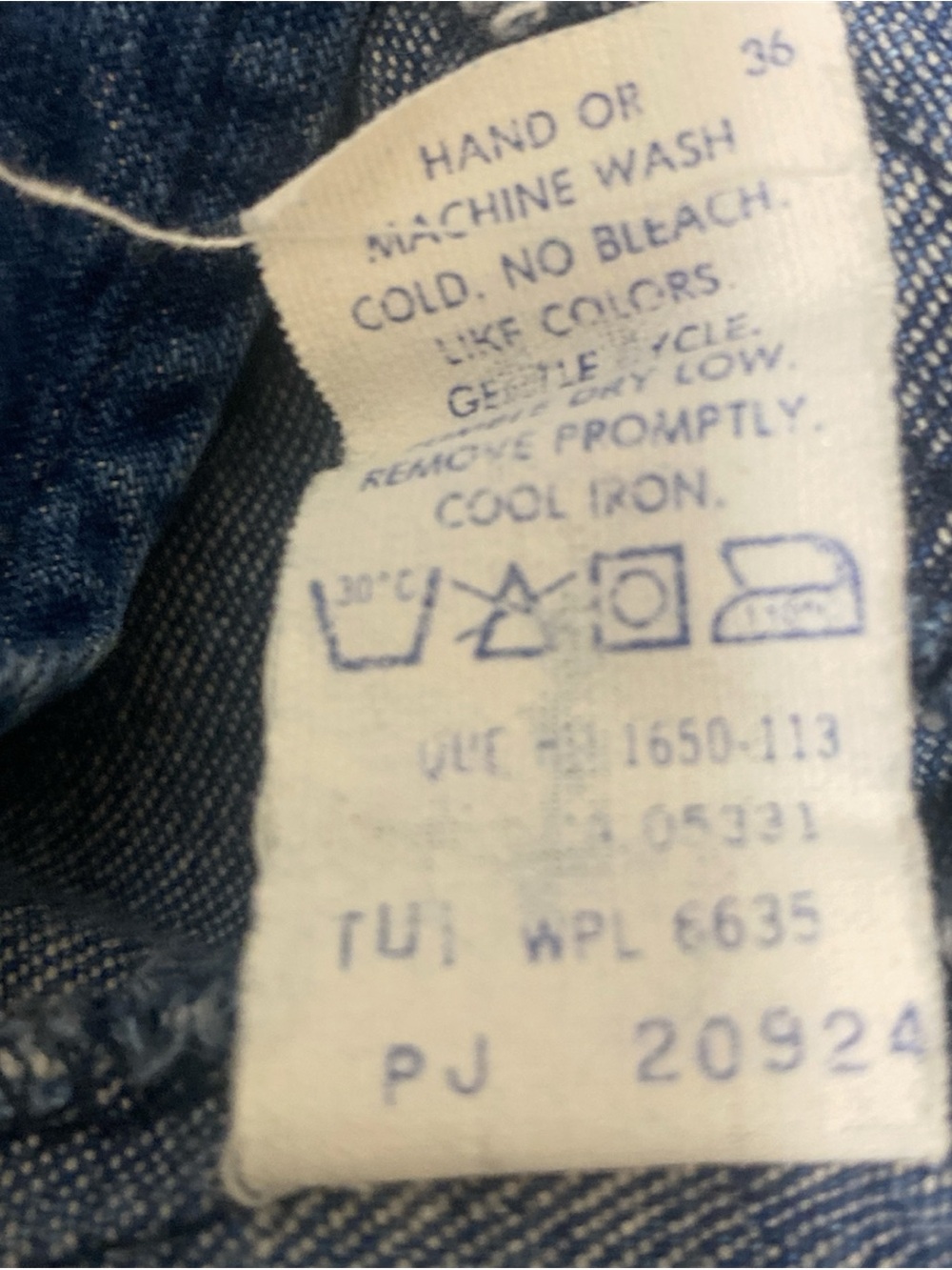 vintage 80’s Woolrich MADE IN THE USA blue denim dress 100% cotton Size Medium - Picture 11 of 12